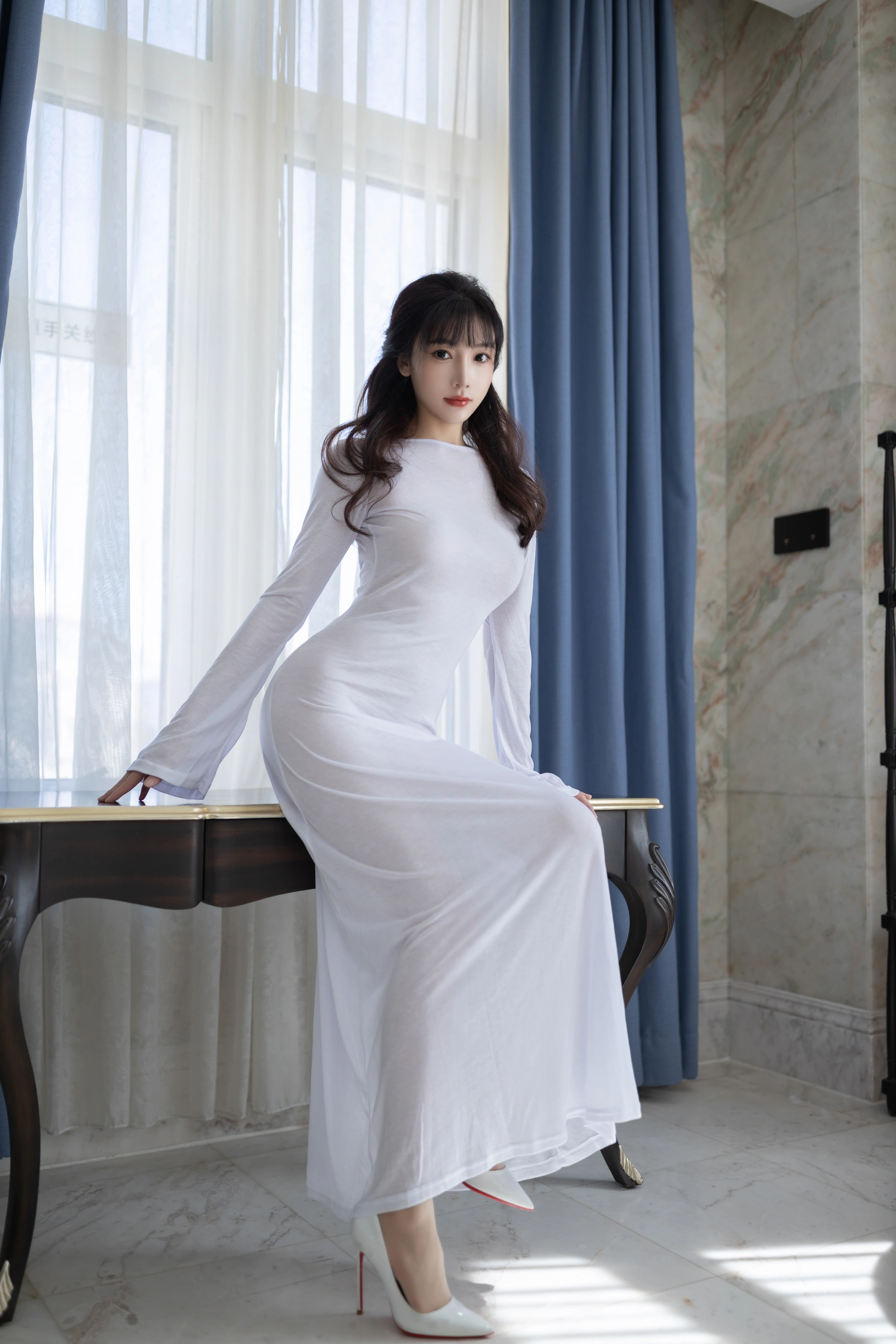 066.陆萱萱 – 内购无水印 白色礼服 3